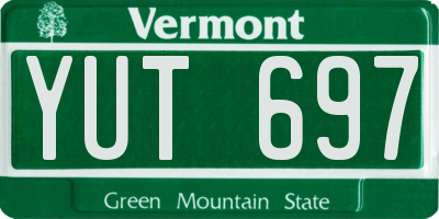 VT license plate YUT697