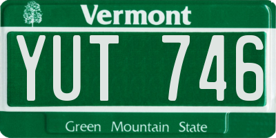 VT license plate YUT746