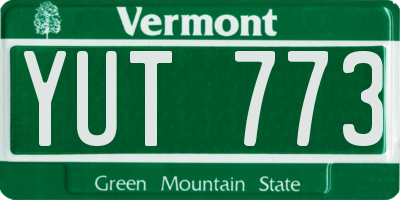 VT license plate YUT773