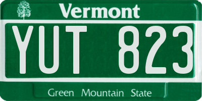 VT license plate YUT823
