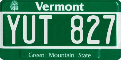 VT license plate YUT827
