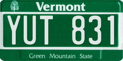 VT license plate YUT831