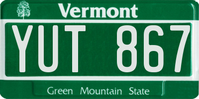 VT license plate YUT867