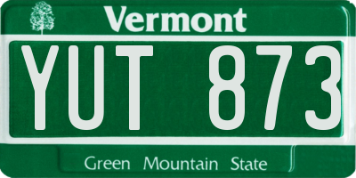 VT license plate YUT873