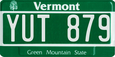VT license plate YUT879