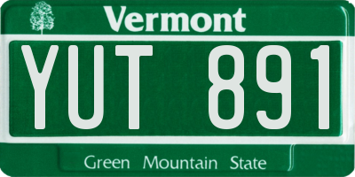 VT license plate YUT891