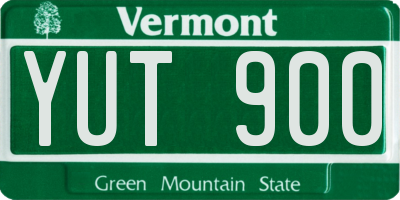 VT license plate YUT900