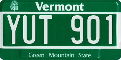 VT license plate YUT901