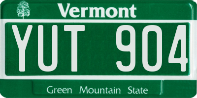 VT license plate YUT904