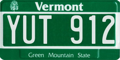 VT license plate YUT912