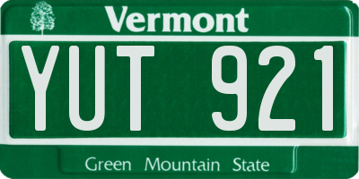 VT license plate YUT921