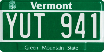 VT license plate YUT941