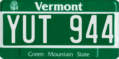 VT license plate YUT944