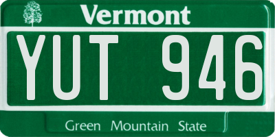 VT license plate YUT946