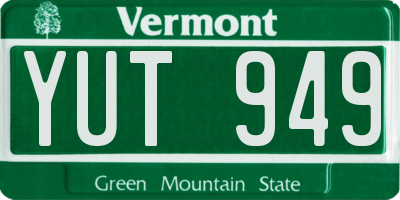 VT license plate YUT949