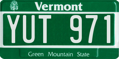 VT license plate YUT971