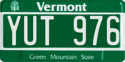 VT license plate YUT976