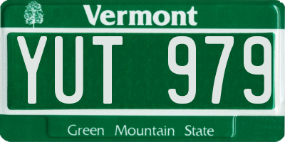 VT license plate YUT979