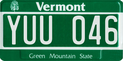 VT license plate YUU046