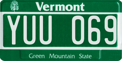VT license plate YUU069