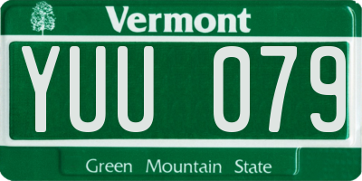 VT license plate YUU079
