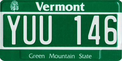 VT license plate YUU146