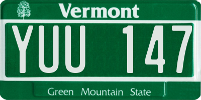 VT license plate YUU147
