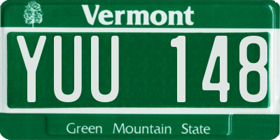VT license plate YUU148
