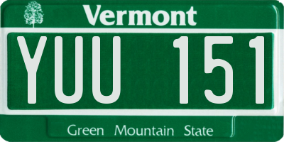 VT license plate YUU151