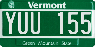 VT license plate YUU155