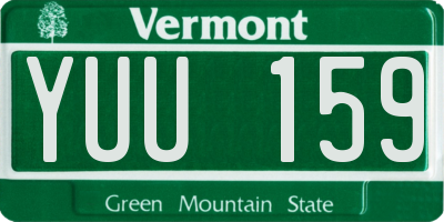 VT license plate YUU159
