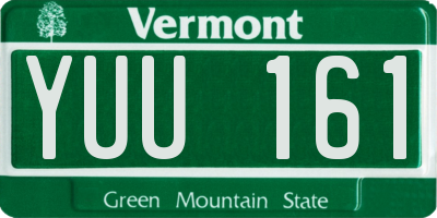 VT license plate YUU161