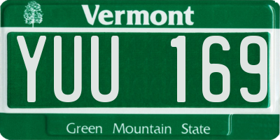 VT license plate YUU169