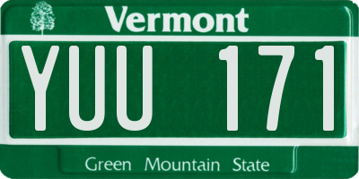 VT license plate YUU171