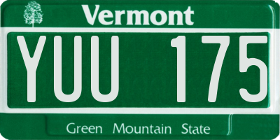 VT license plate YUU175