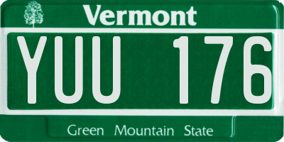 VT license plate YUU176