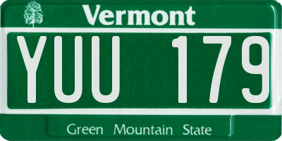 VT license plate YUU179