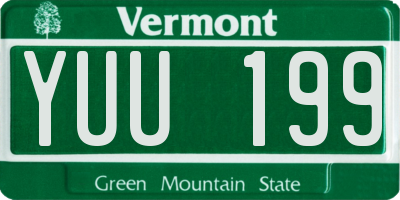 VT license plate YUU199