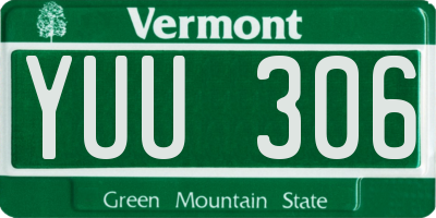 VT license plate YUU306
