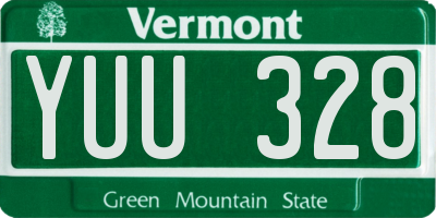 VT license plate YUU328