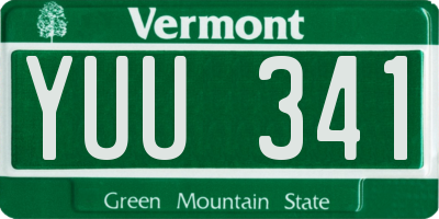 VT license plate YUU341