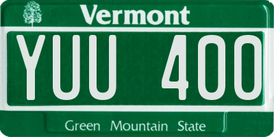 VT license plate YUU400