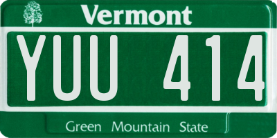VT license plate YUU414