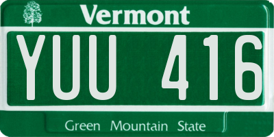 VT license plate YUU416