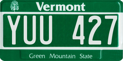 VT license plate YUU427