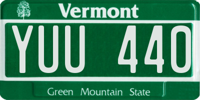 VT license plate YUU440