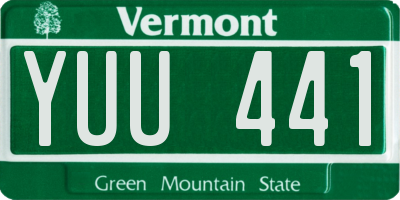 VT license plate YUU441