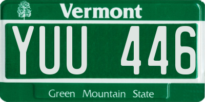 VT license plate YUU446