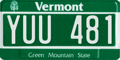 VT license plate YUU481