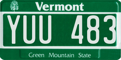 VT license plate YUU483